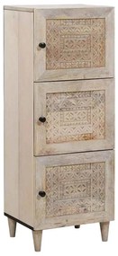 vidaXL Buffê Branco 40 x 33 x 110 cm Madeira de mangueira maciça