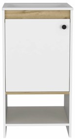 Móvel de casa de banho com lavatório malaga, com compartimento com porta prateleiras resistentes, 85 cm a x 45 cm e x 45 cm P, branco/duna