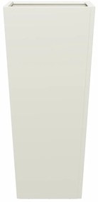 Vaso/floreira de jardim 2 pcs 35x35x75 cm aço branco