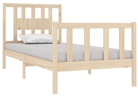 Estrutura de cama solteiro 90x190 cm madeira maciça