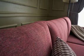 Sofá-Cama de Canto Efsun – Vermelho Claret – 300 x 78 x 202 cm