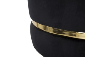 BANCO DE BAR PARIS Ø 35X74 CM PRETO E DOURADO