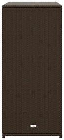 Armário de arrumação para jardim 105x55x113 cm vime PE castanho