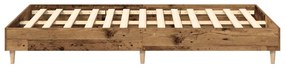 Estrutura de cama sem colchão 140x190 cm madeira velha
