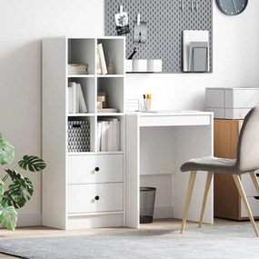 vidaXL Mesa com Armazenamento com gaveta 2 pcs Branco 100 x 40 x 76 cm