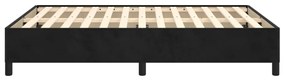 Estrutura de cama sem colchão 140x190 cm veludo preto
