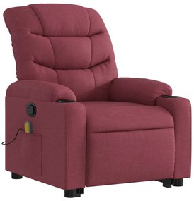 Poltrona de massagens reclin. elevatória tecido vermelho tinto