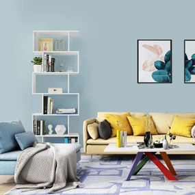 Estante sala com 6 prateleiras 70 x 24 x 190,5 cm branco