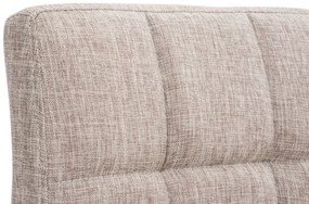 Conjunto de 2 bancos de bar Peru em tecido e com estrutura cromada 46 x 94-114 x 47 cm Creme