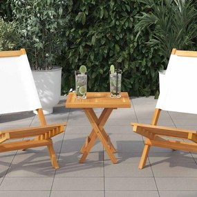 vidaXL Tampo de mesa quadrado 50x50x2,5 cm madeira de teca maciça