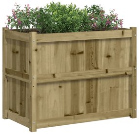 Vaso/floreira de jardim 90x50x70 cm madeira de pinho impregnada