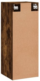 Armário parede 34,5x34x90 cm derivados madeira carvalho fumado