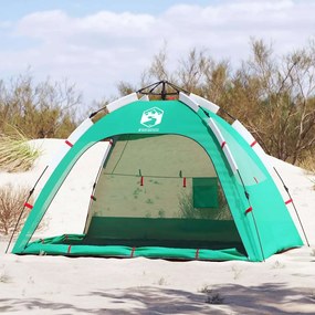 vidaXL Tenda praia 2 pessoas libertação rápida impermeável verde mar