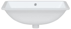 Lavatório casa de banho retangular 60x40x21 cm cerâmica branco