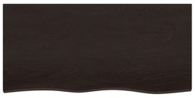 Tampo de mesa 100x50x2 cm carvalho tratado castanho-escuro