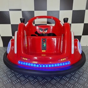 Carrinho de choques eletrico para crianças Angry Birds 6 volts Vermelho