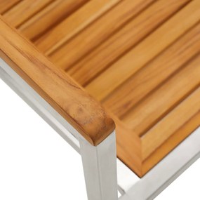 Conjunto de Jantar de Jardim vidaXL 3 Peças Madeira Sólida de Acácia