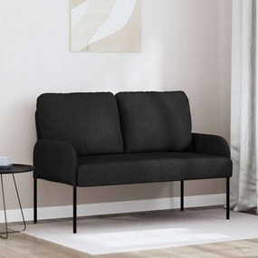 vidaXL Sofás com almofada 110cm Preto Contraplacado