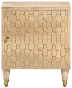 Mesa de cabeceira 40x33x46 cm madeira de mangueira maciça