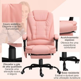 Vinsetto Cadeira de Massagem com 7 Pontos de Massagem Cadeira de Escri