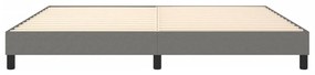 Estrutura de cama sem colchão 200x200 cm tecido cinzento-escuro