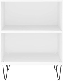 Mesas de cabeceira 2pcs 40x30x50 cm derivados de madeira branco