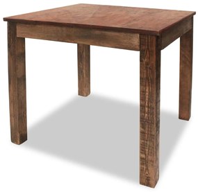 vidaXL Mesa de jantar mistura de madeiras recicladas 82x80x76 cm