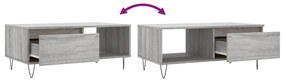 Mesa de centro 90x50x36,5 cm derivados madeira cinzento sonoma