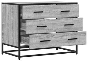 Cómoda com 3 Gavetas - 70x41x56 cm - deriv. madeira - cinzento sonoma