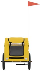 Reboque bicicleta p/ animais tecido oxford/ferro amarelo