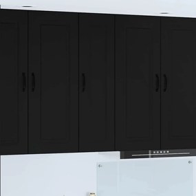 vidaXL Armário de cozinha suspenso com porta Preto 30 x 31 x 100 cm