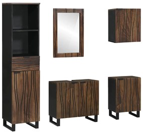 vidaXL Conjunto de Móveis para Banheiro com gaveta 5 pcs Branco