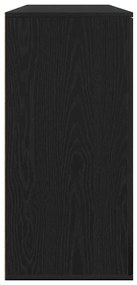 Buffets 2 pcs Carvalho Preto 79x38x80 cm Madeira de engenharia