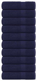 vidaXL Toalhas mãos 10 pcs 50x100 cm 360 gsm 100% algodão azul marinho