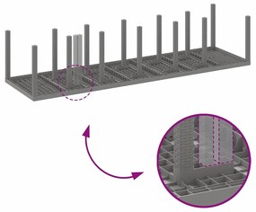 Conjunto de Jantar para Jardim 15 pcs Cinzento-claro