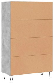 Aparador alto 69,5x31x115 cm derivados de madeira cinza-cimento