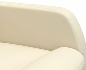 Poltrona de massagens elétrica couro artificial branco