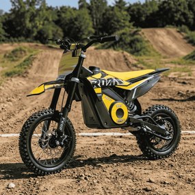 Mini moto elétrica para crianças velocidade até 28 km/h C/Limitador 1100W Roan 907 36V 12/10" Amarela