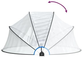 Cúpula de piscina redonda 315x158 cm PVC