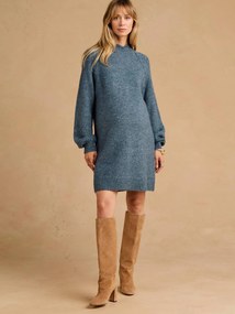 Vestido camisola de gravidez e amamentação azul-acinzentado