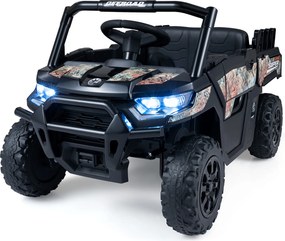 Carrinho Elétrico Infantil 12V para crianaças 2 a 5 anos, 99 x 54 x 52 cm, Caixa Traseira, Preto