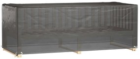 Capas p/ mobília de jardim 2 pcs 8 ilhós 192x82x65cm retangular