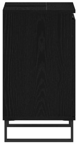 Gabinete de Lavabo vidaXL Preto Carvalho 58x33x60 cm Madeira Engenhari