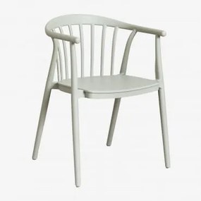 Pack De 2 Cadeiras De Jardim Empilháveis Com Braços Em Polipropileno Ivor Verde Cáqui - Sklum