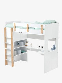 Agora -25% | Combinado Cama mezanino, TEMA EVEREST branco/madeira