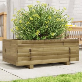 vidaXL Vaso/floreira de jardim 70x40x26,5 cm madeira pinho impregnada