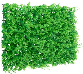 Vedação de folhas de feto artificiais 6 pcs 40x60 cm verde