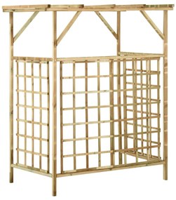 Pérgola jardim p/ caixotes duplos madeira de pinho impregnada