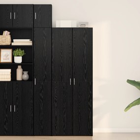 vidaXL Highboard Carvalho Preto 70x42,5x185 cm Madeira Engenheirada