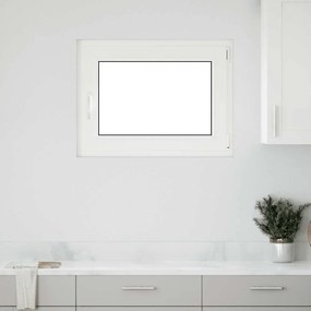 vidaXL Janela de porão "RISOR" 80x50 cm oscilobatente DIN direita branca